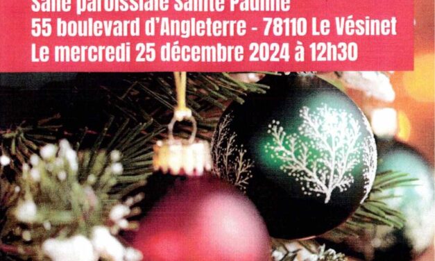 Mercredi 25 décembre à 12h30 : Déjeuner de Noël des personnes isolées à Ste Pauline